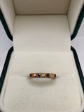 9ct gold sapphire and diamond ring