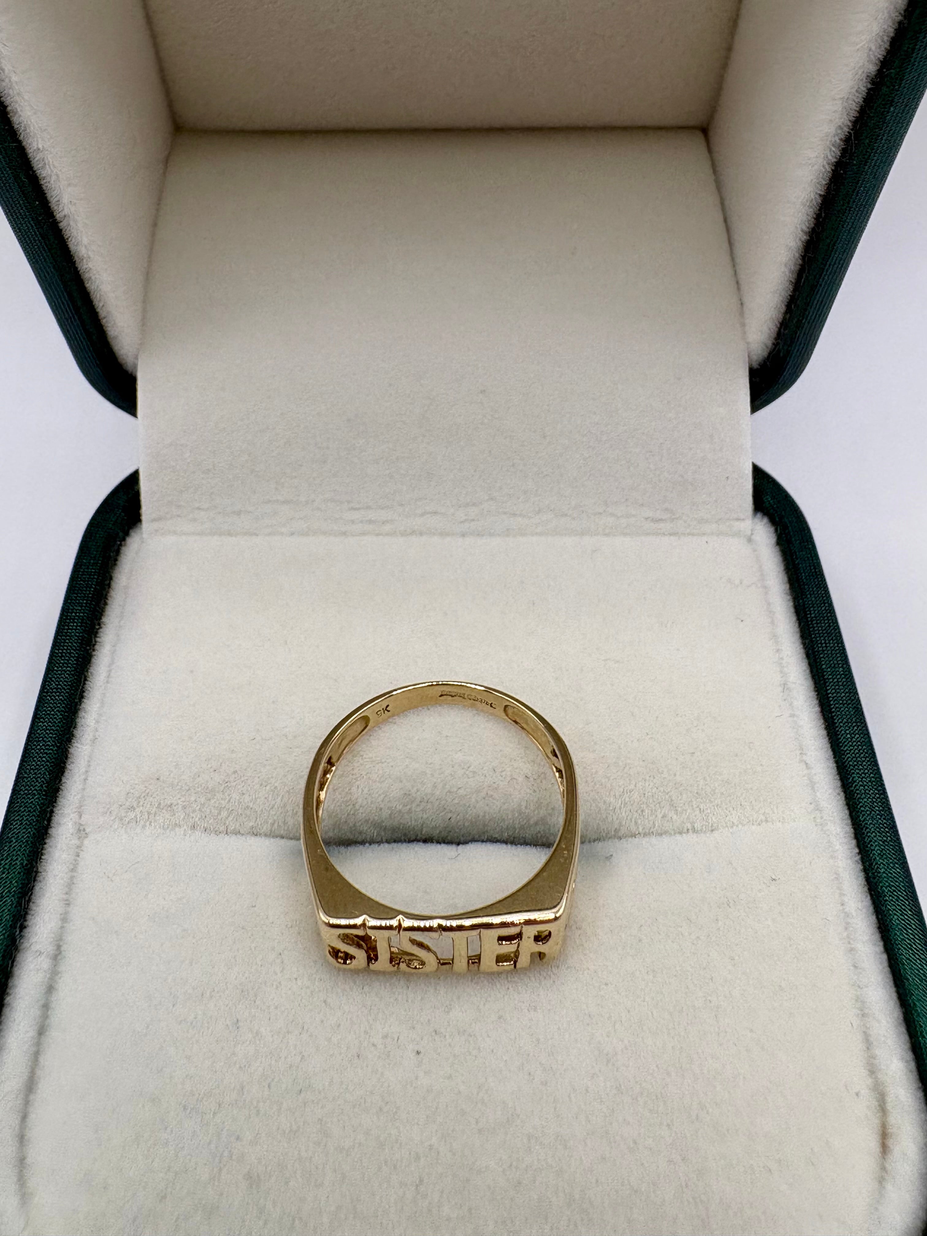 9ct gold sister ring