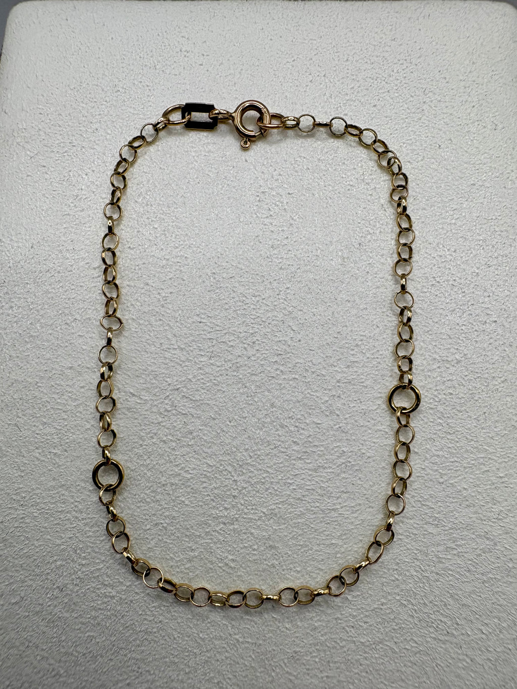 9ct gold belcher bracelet (3)