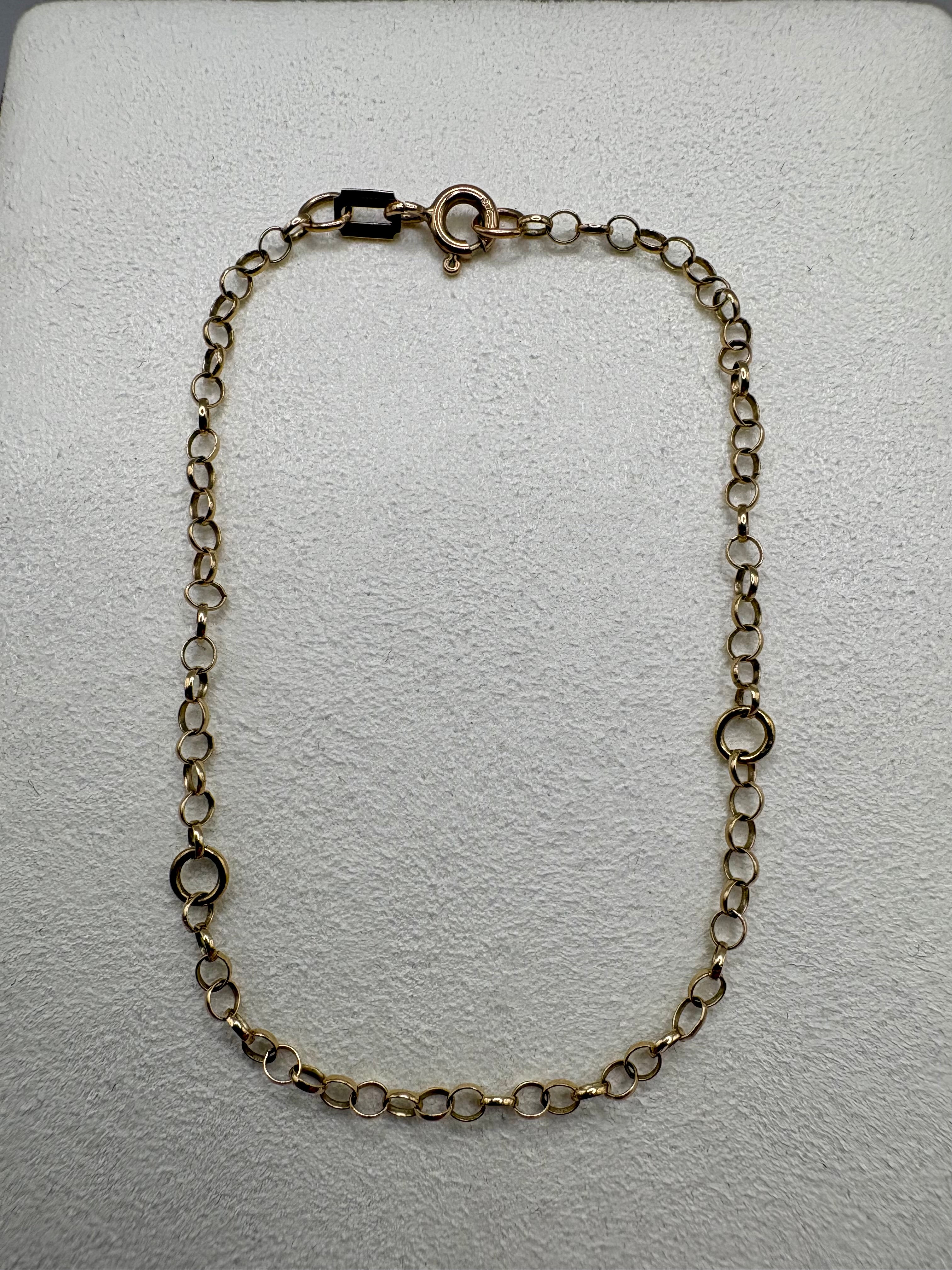 9ct gold belcher bracelet (3)