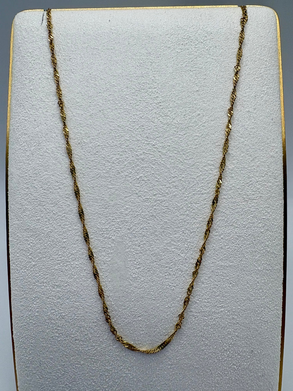 9ct gold 18 inch twisted link chain