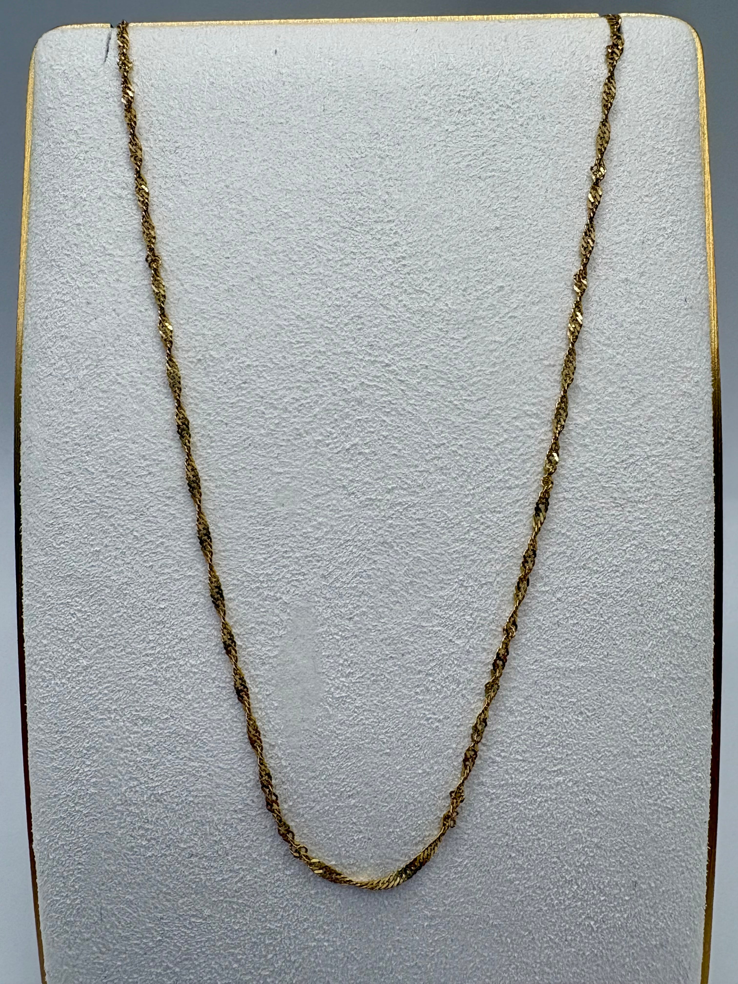 9ct gold 18 inch twisted link chain
