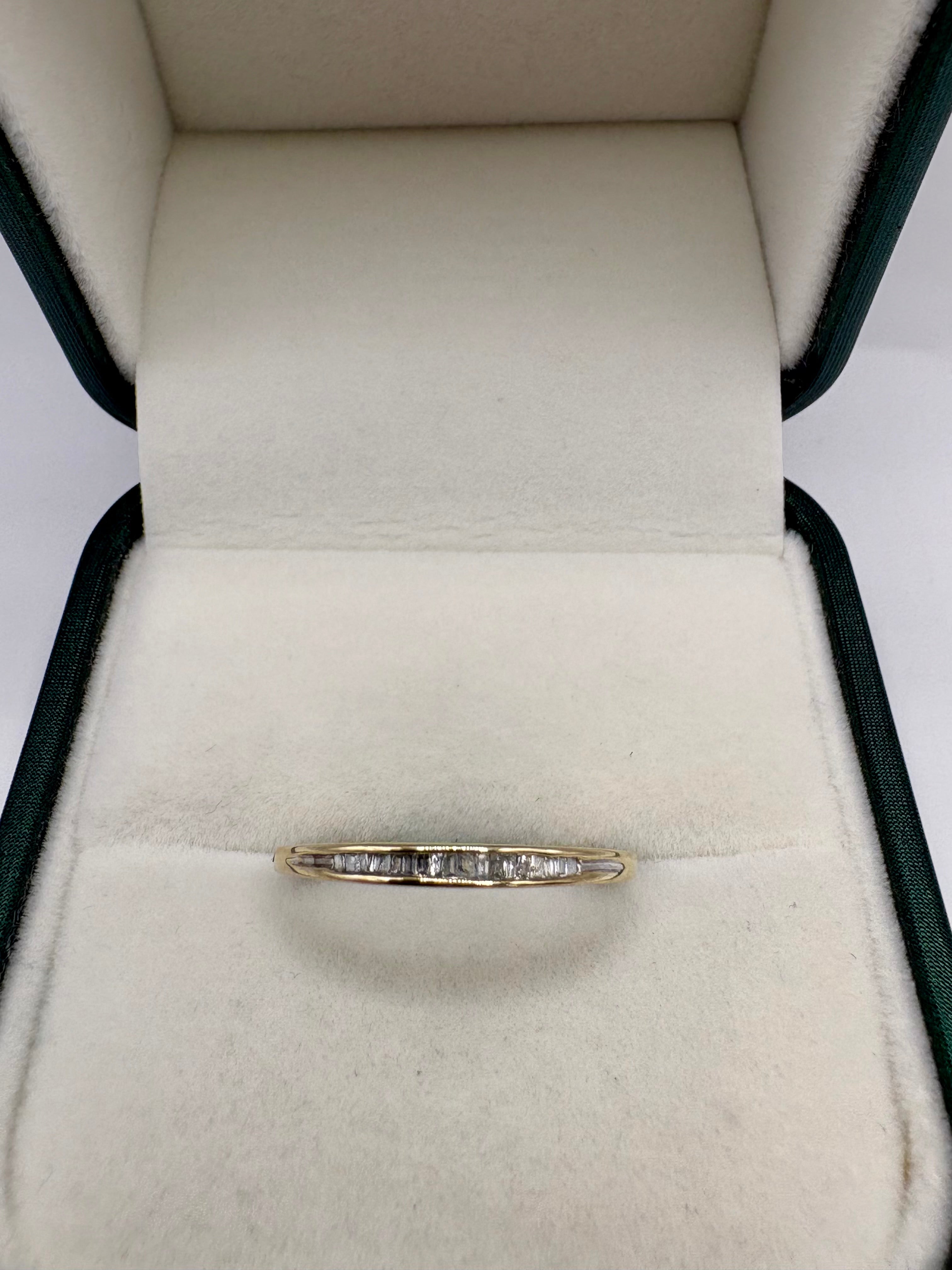 9ct gold diamond half eternity ring
