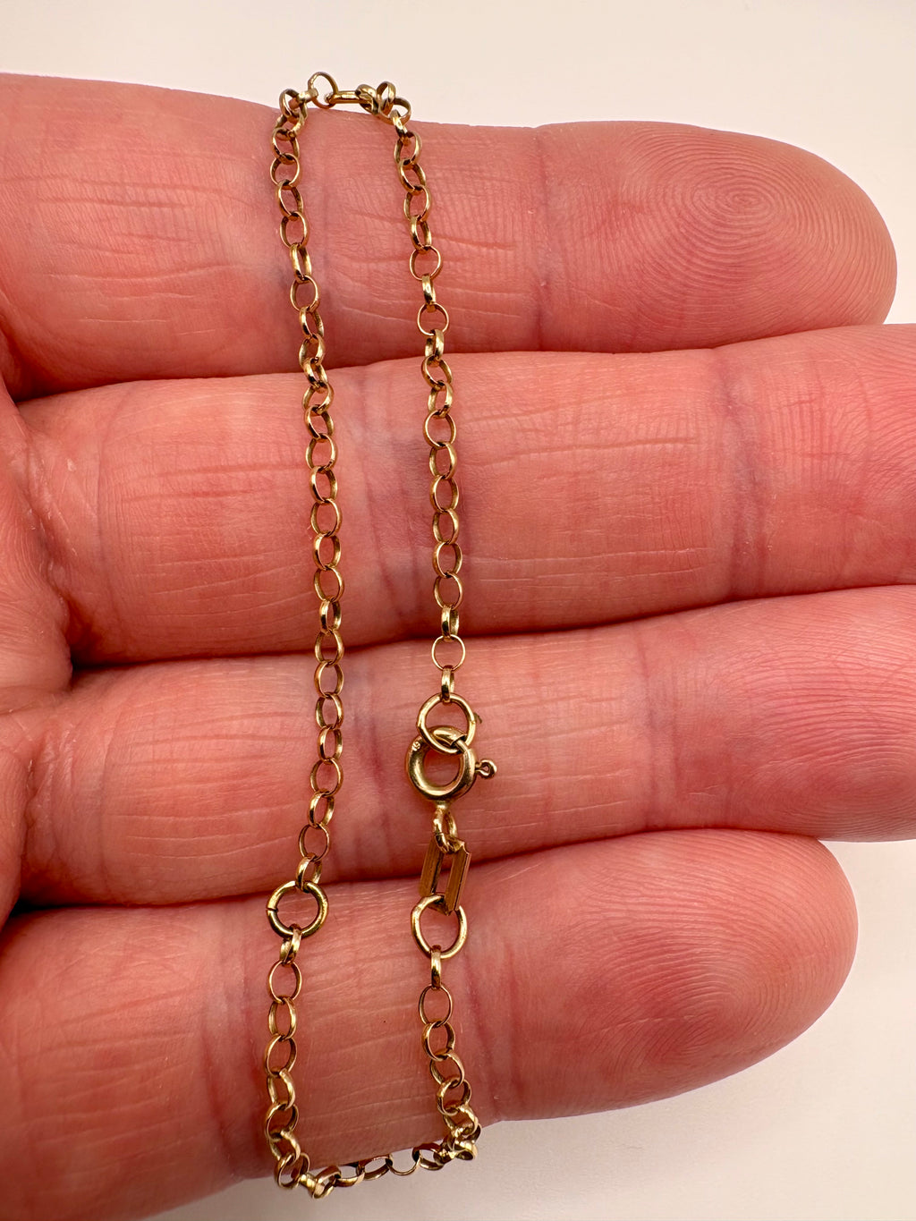 9ct gold belcher bracelet (3)