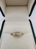 9ct gold cz star gypsy ring
