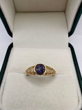 9ct gold iolite ring