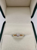 9ct gold diamond heart ring