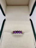 9ct gold amethyst ring