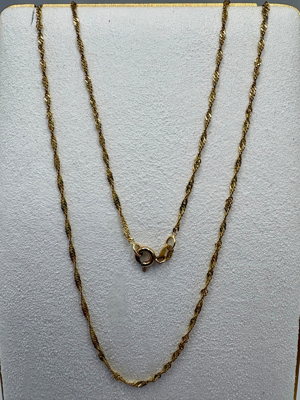 9ct gold 18 inch twisted link chain