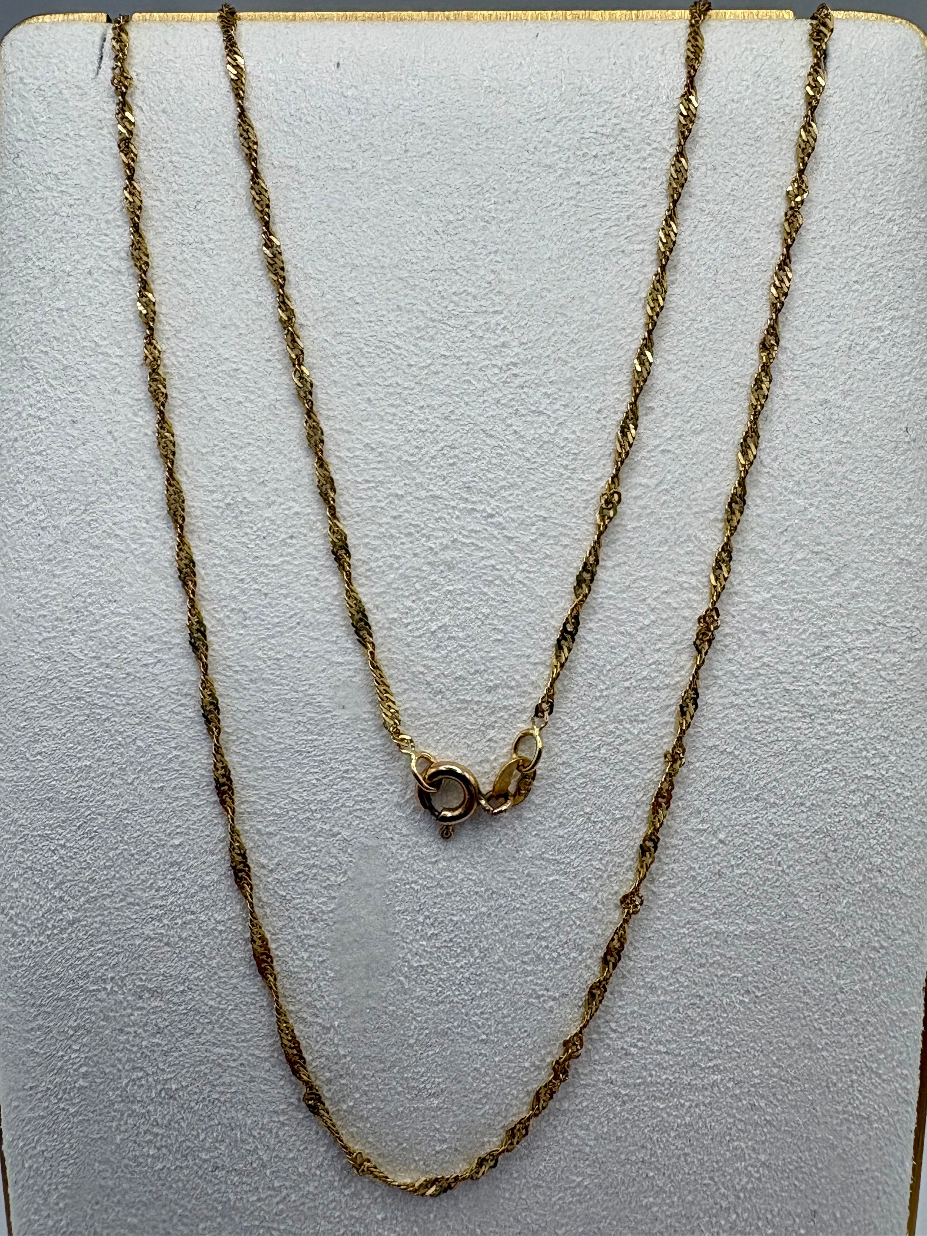 9ct gold 18 inch twisted link chain