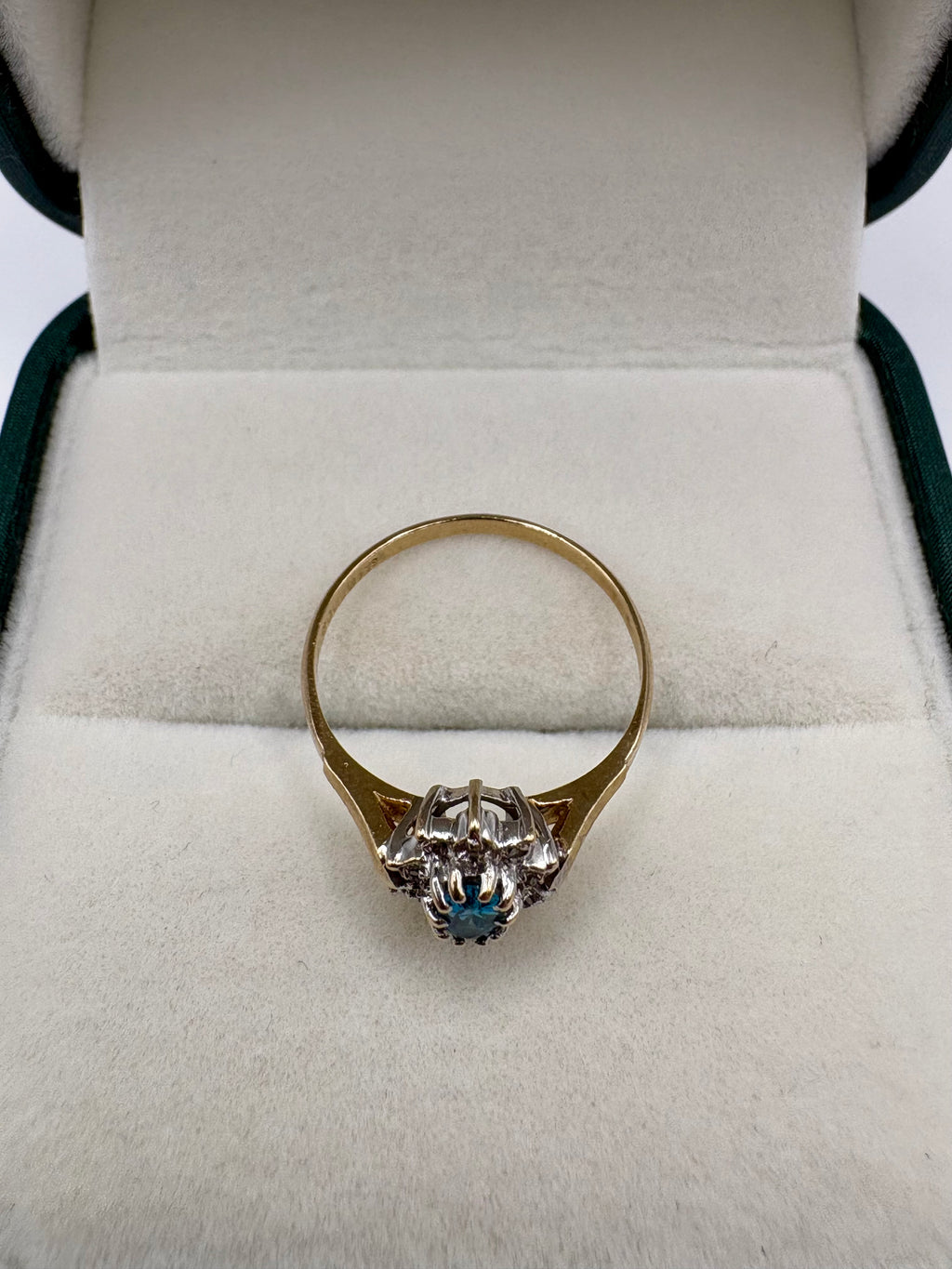 9ct gold topaz and diamond ring