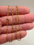 9ct gold 18 inch twisted link chain