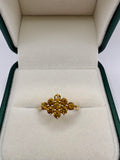 9ct gold yellow quartz ring