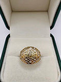 9ct gold dome ring