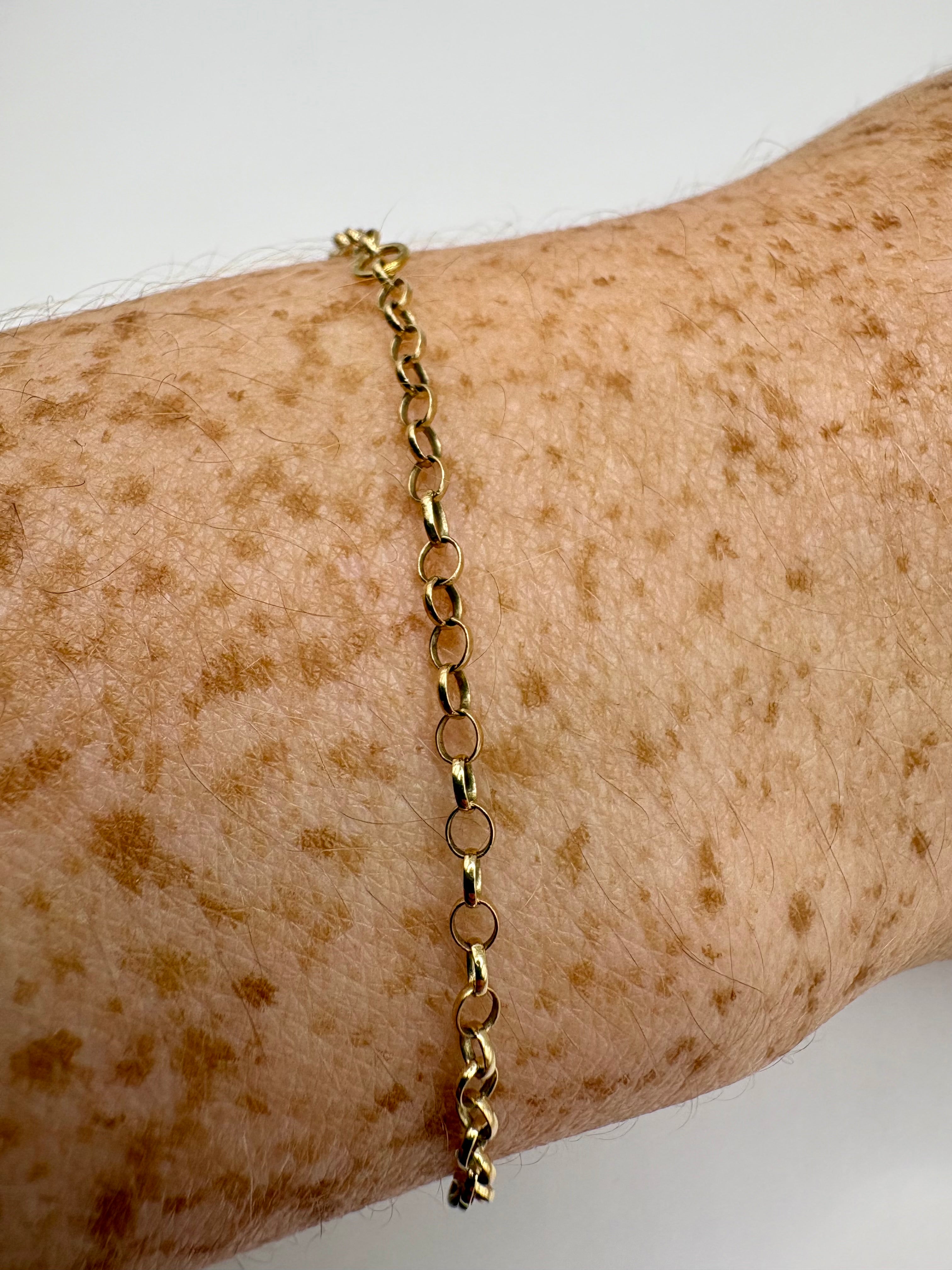 9ct gold belcher bracelet (3)