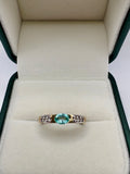 9ct gold topaz and diamond ring