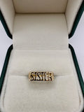 9ct gold sister ring