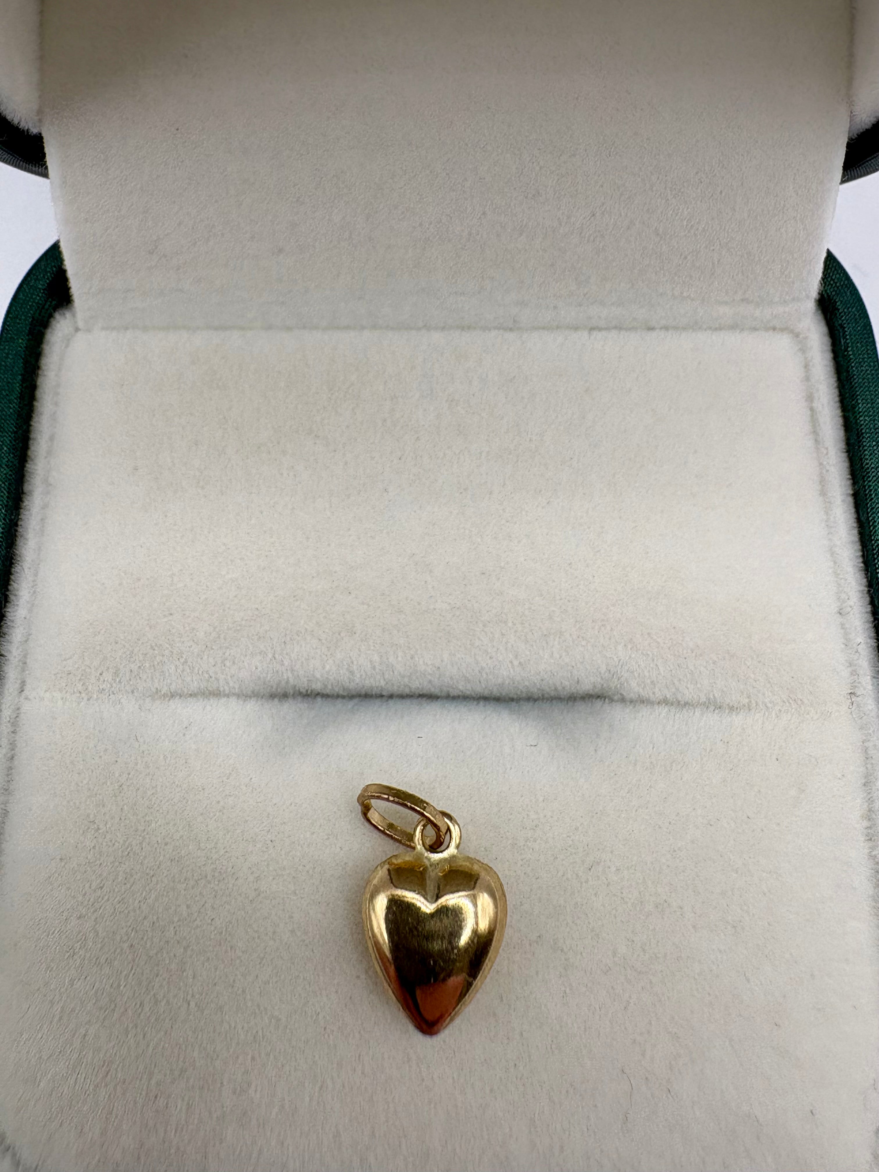 9ct gold heart charm