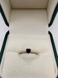 9ct gold sapphire heart ring