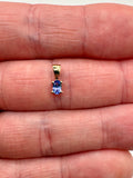 9ct gold tanzanite pendant
