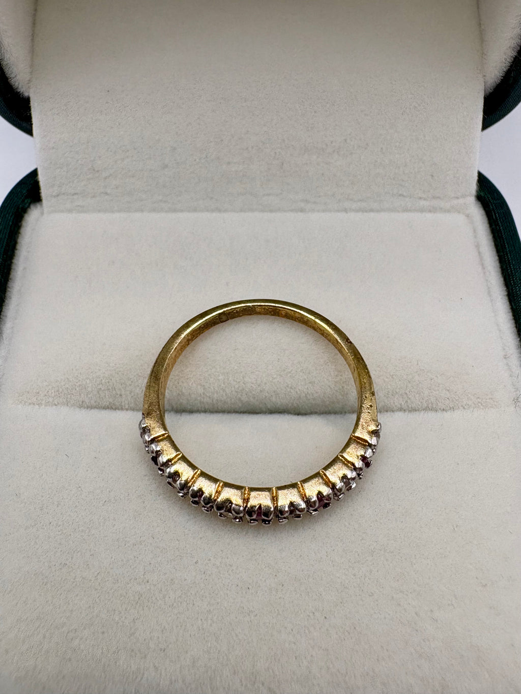 9ct gold ruby and diamond ring