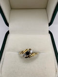 9ct gold sapphire and zircon ring