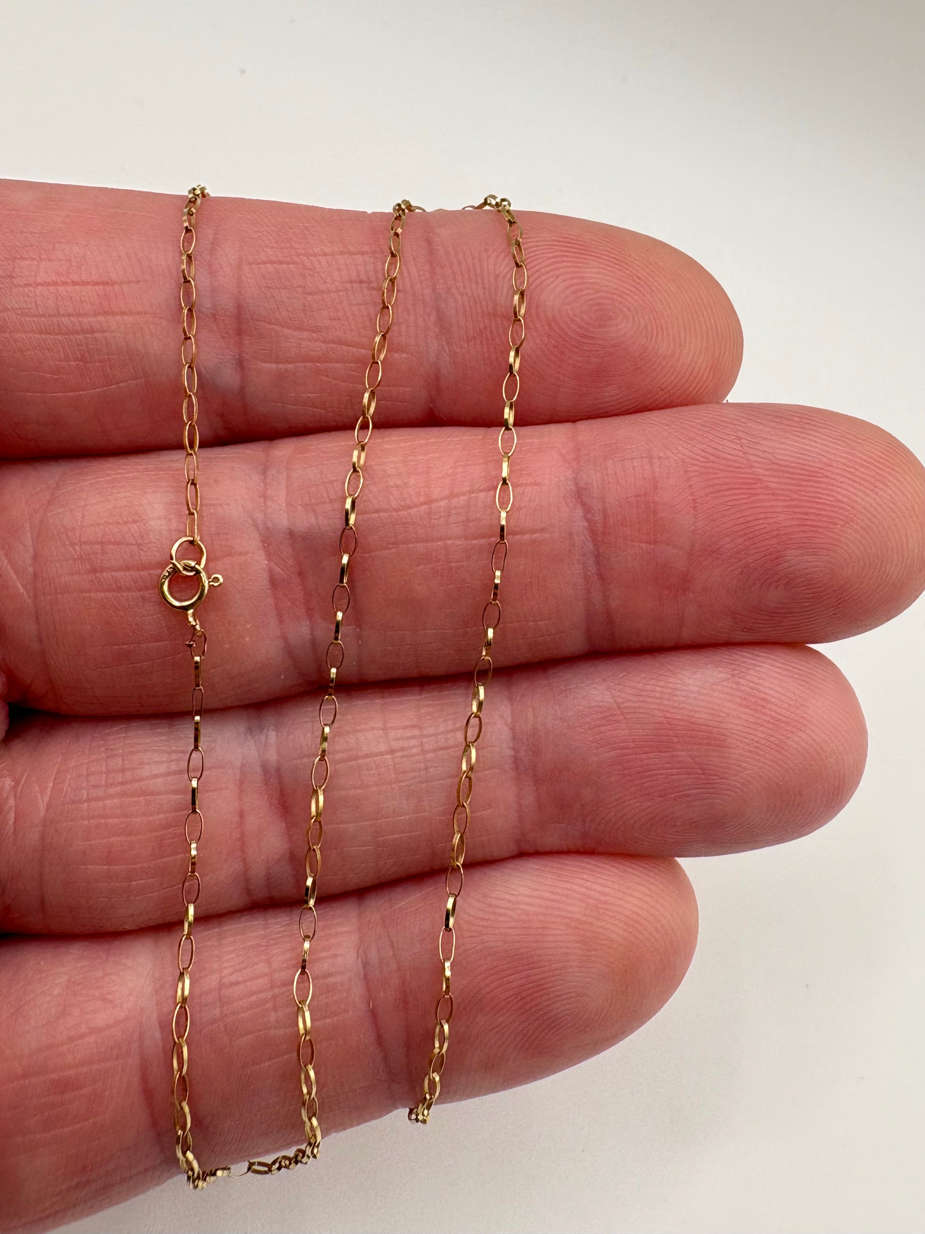 9ct gold 16 inch belcher chain (3)