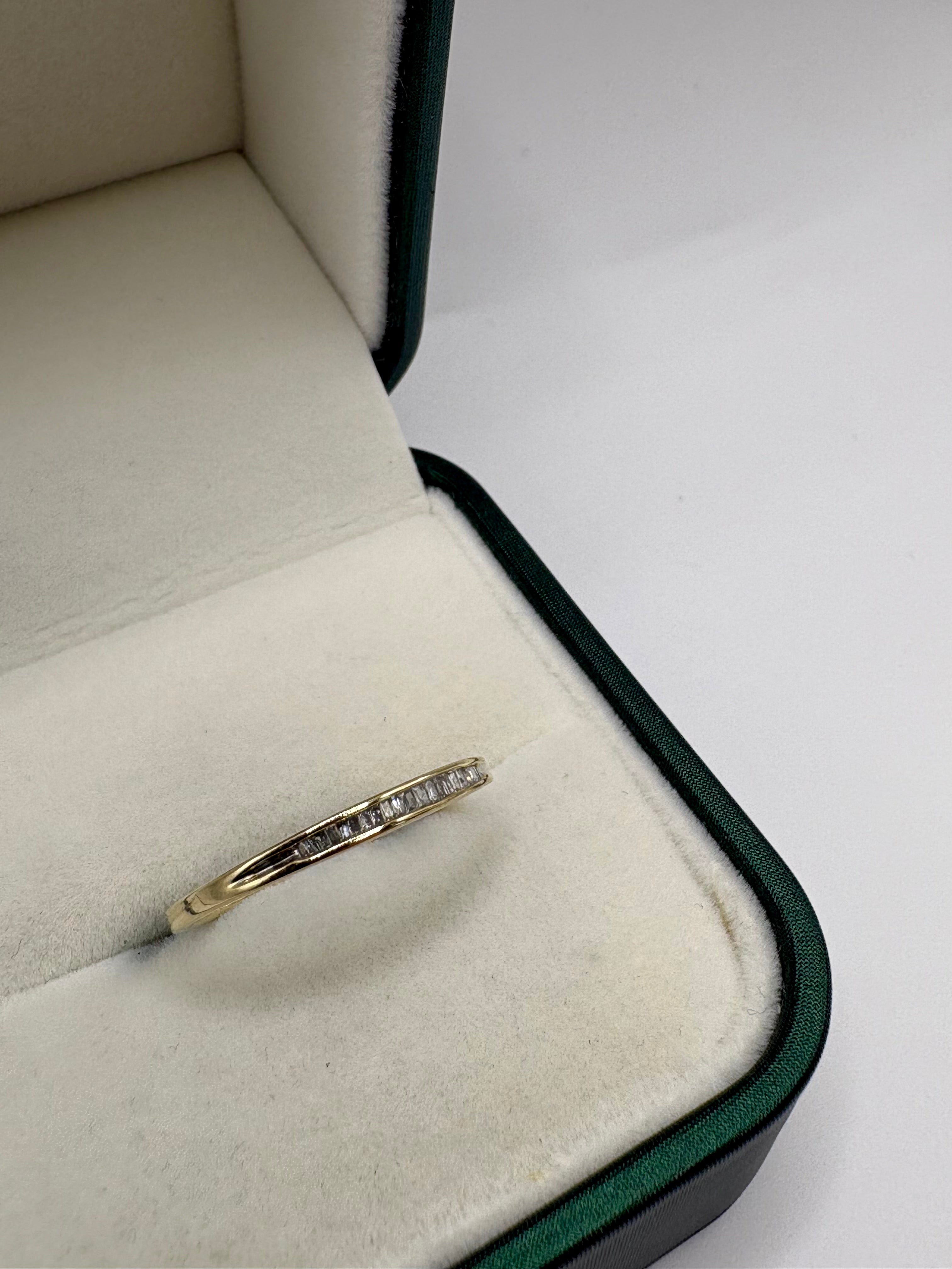 9ct gold diamond half eternity ring