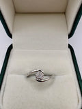 9ct white gold diamond cluster ring