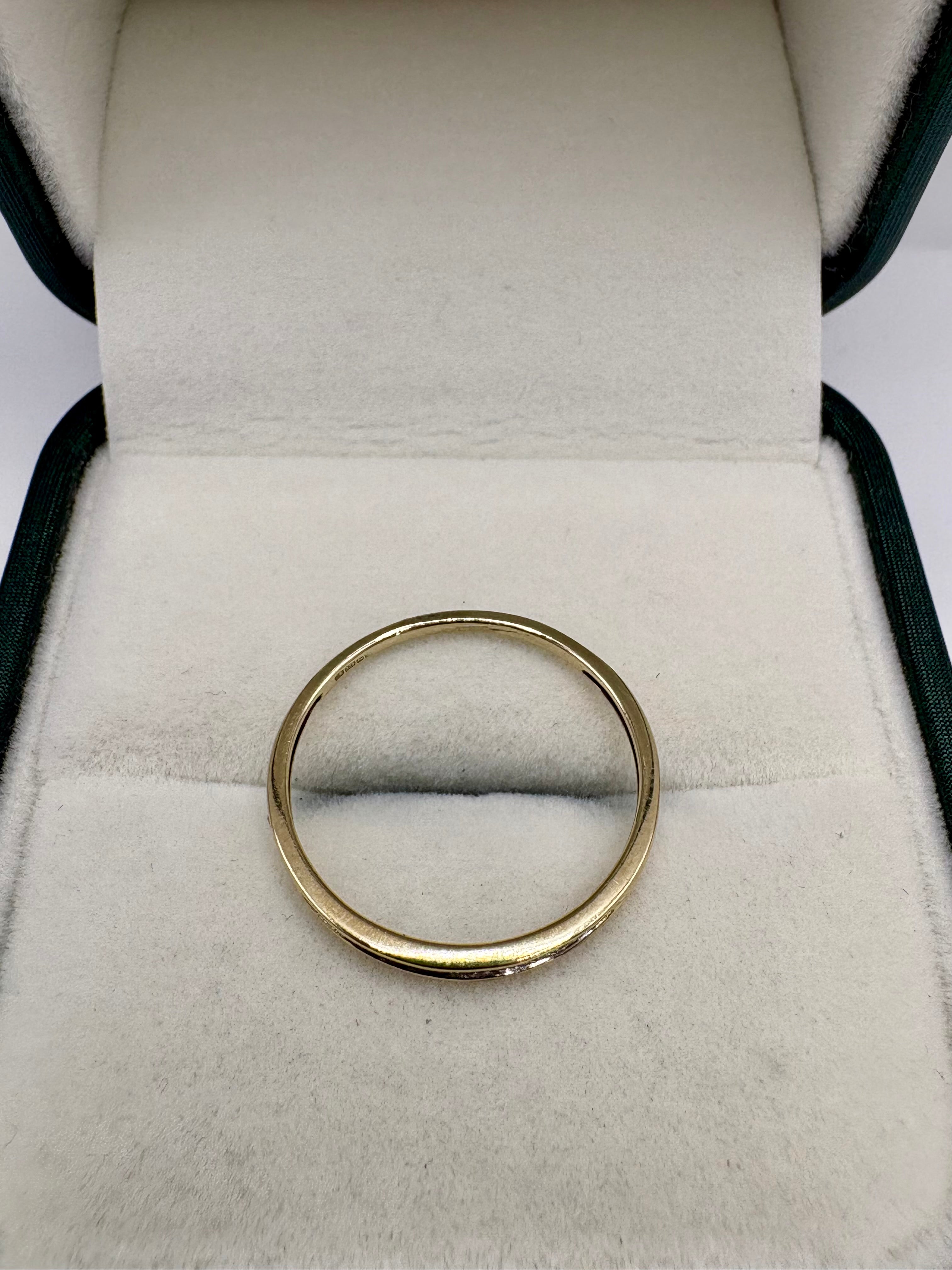 9ct gold diamond half eternity ring