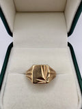 9ct gold heavy signet ring