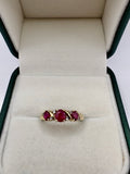 9ct ruby and diamond ring