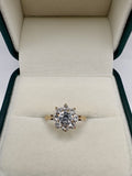 9ct gold vintage 1975 synthetic spinel ring