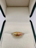 9ct gold two tone infinity ring