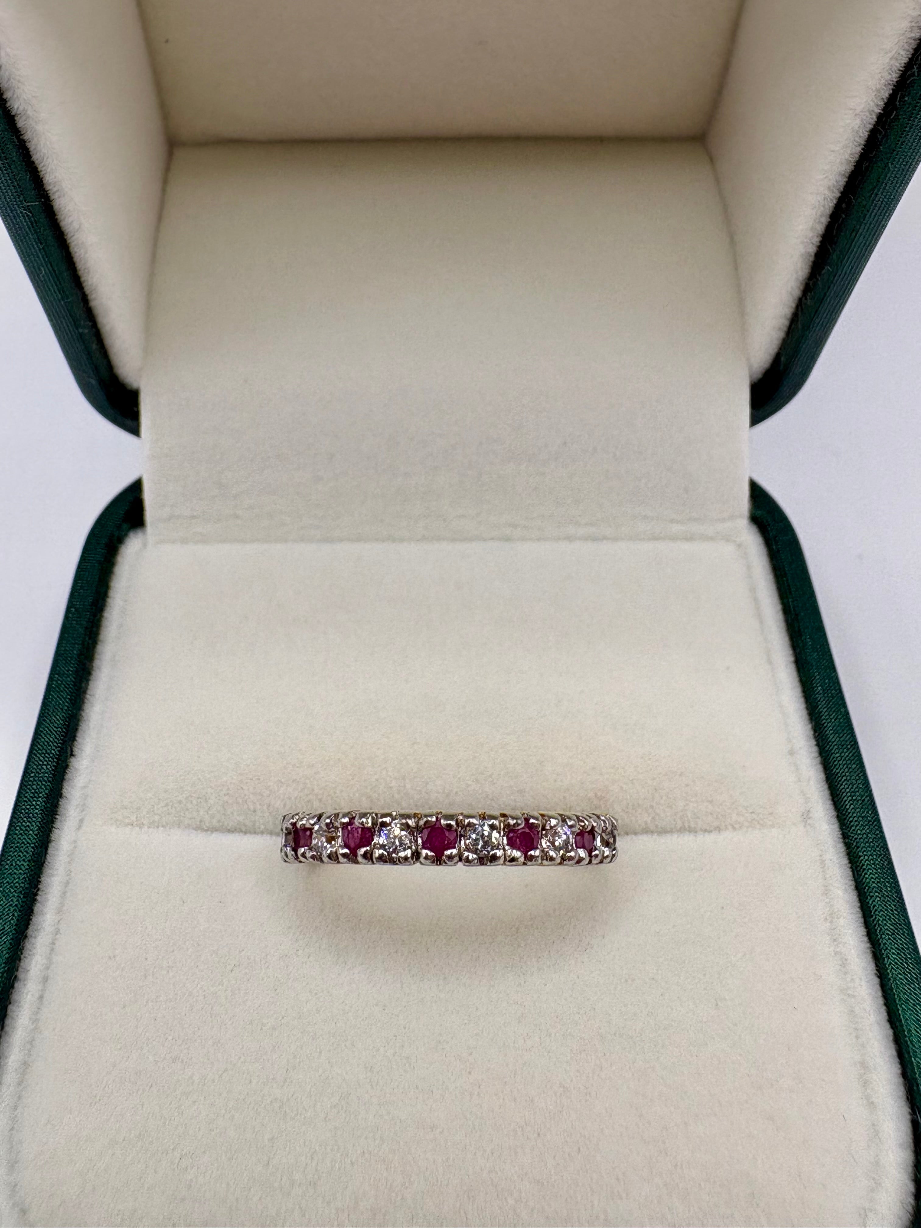 9ct gold ruby and diamond ring