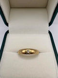 18ct gold antique old cut diamond gypsy ring