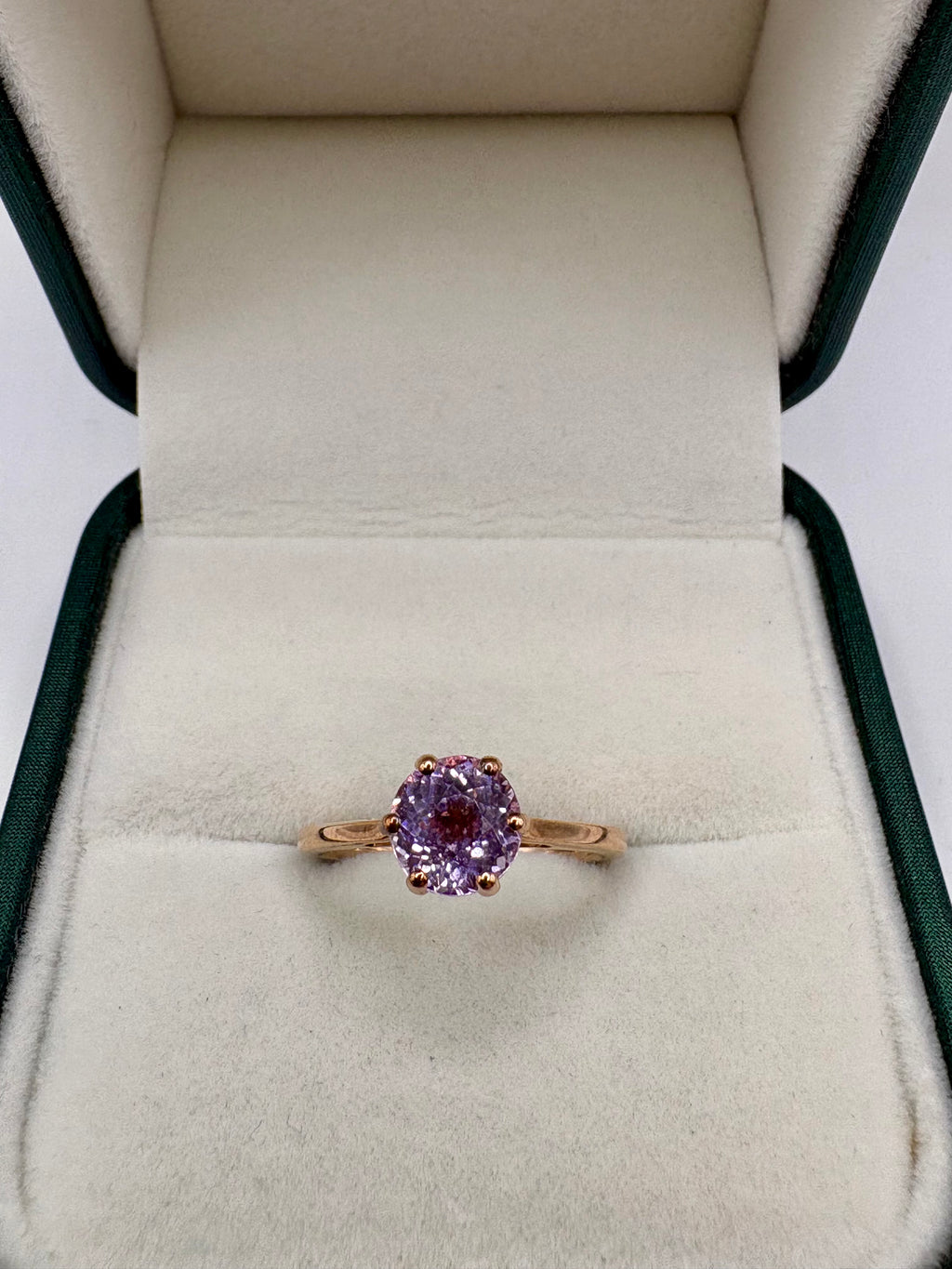 9ct rose gold amethyst ring