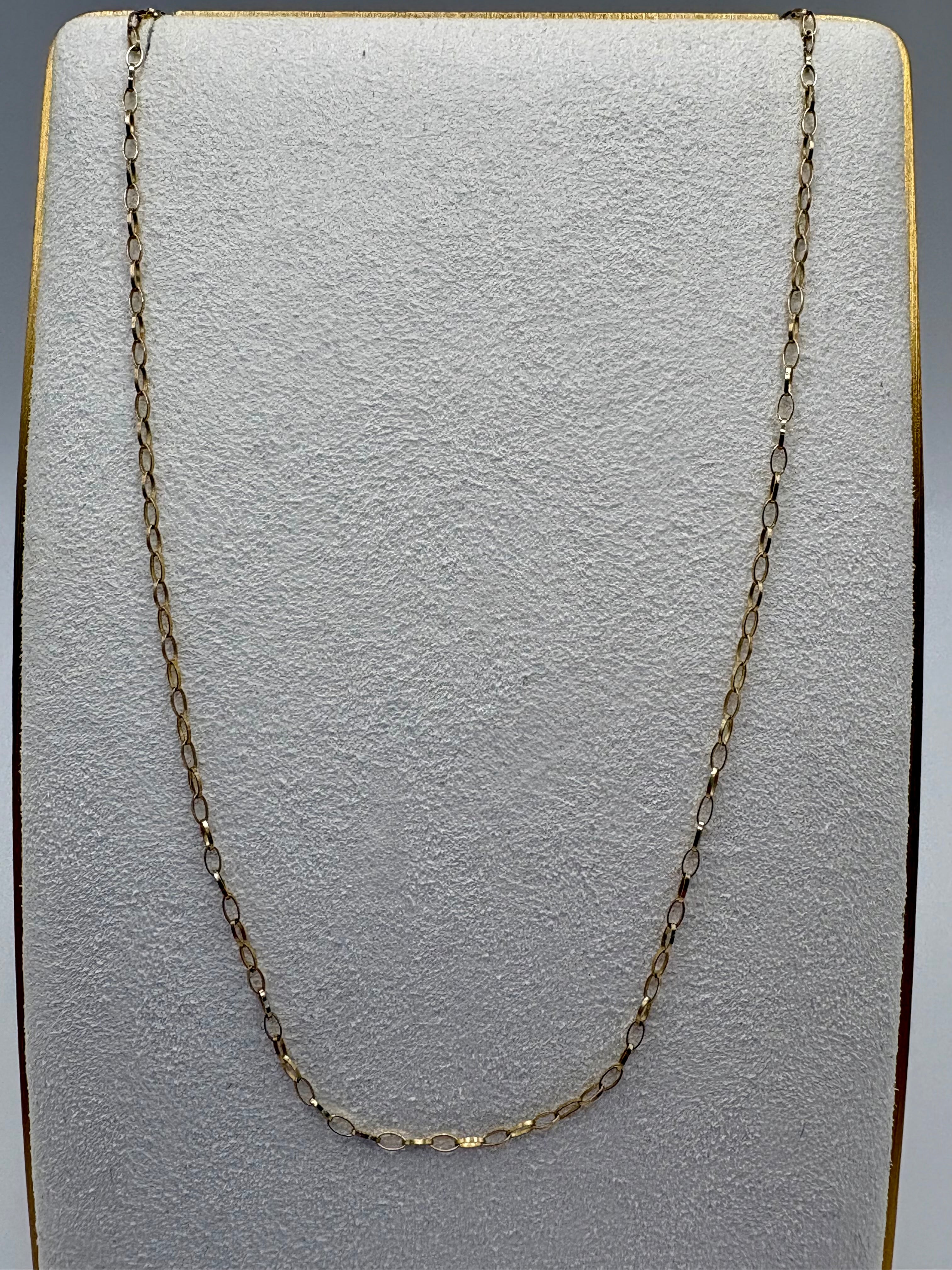 9ct gold 16 inch belcher chain (3)