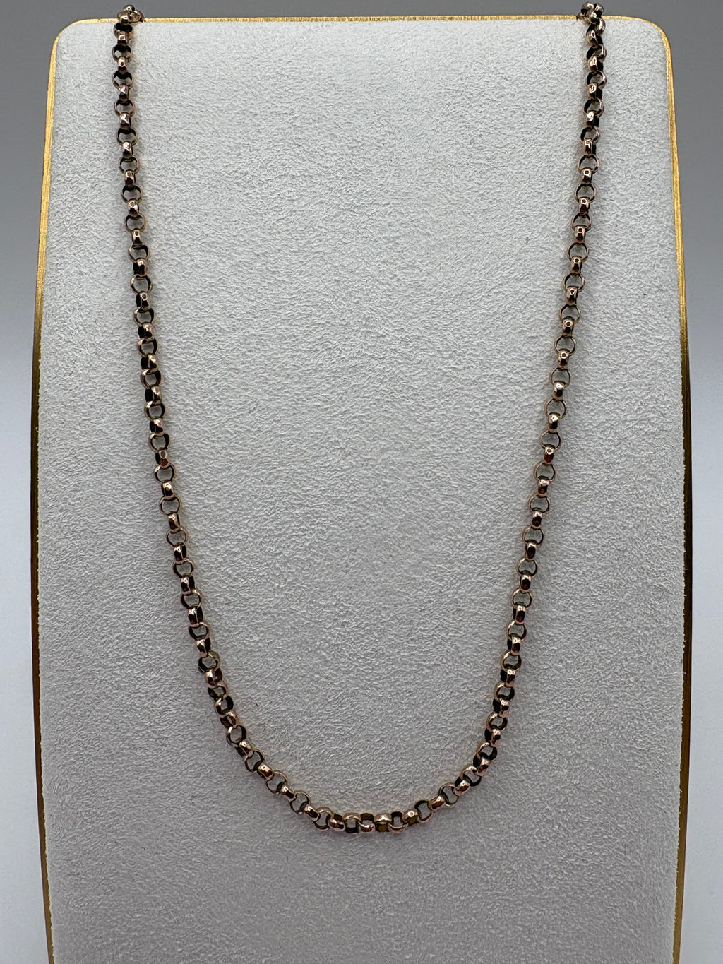 9ct gold antique 18 inch belcher chain (5)