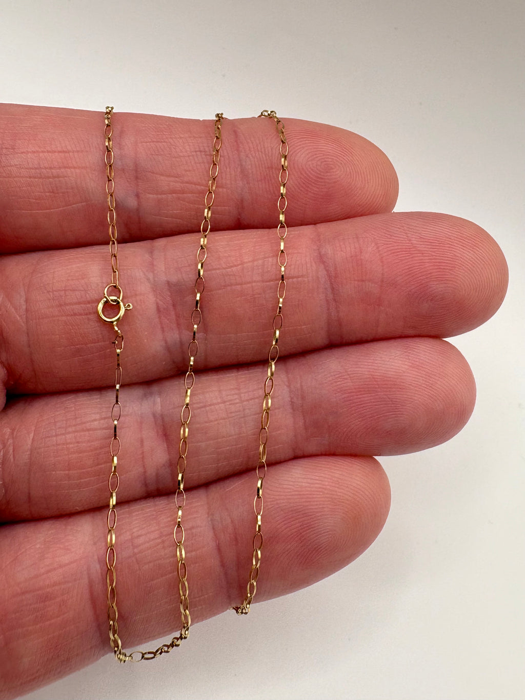 9ct gold 16 inch belcher chain (3)