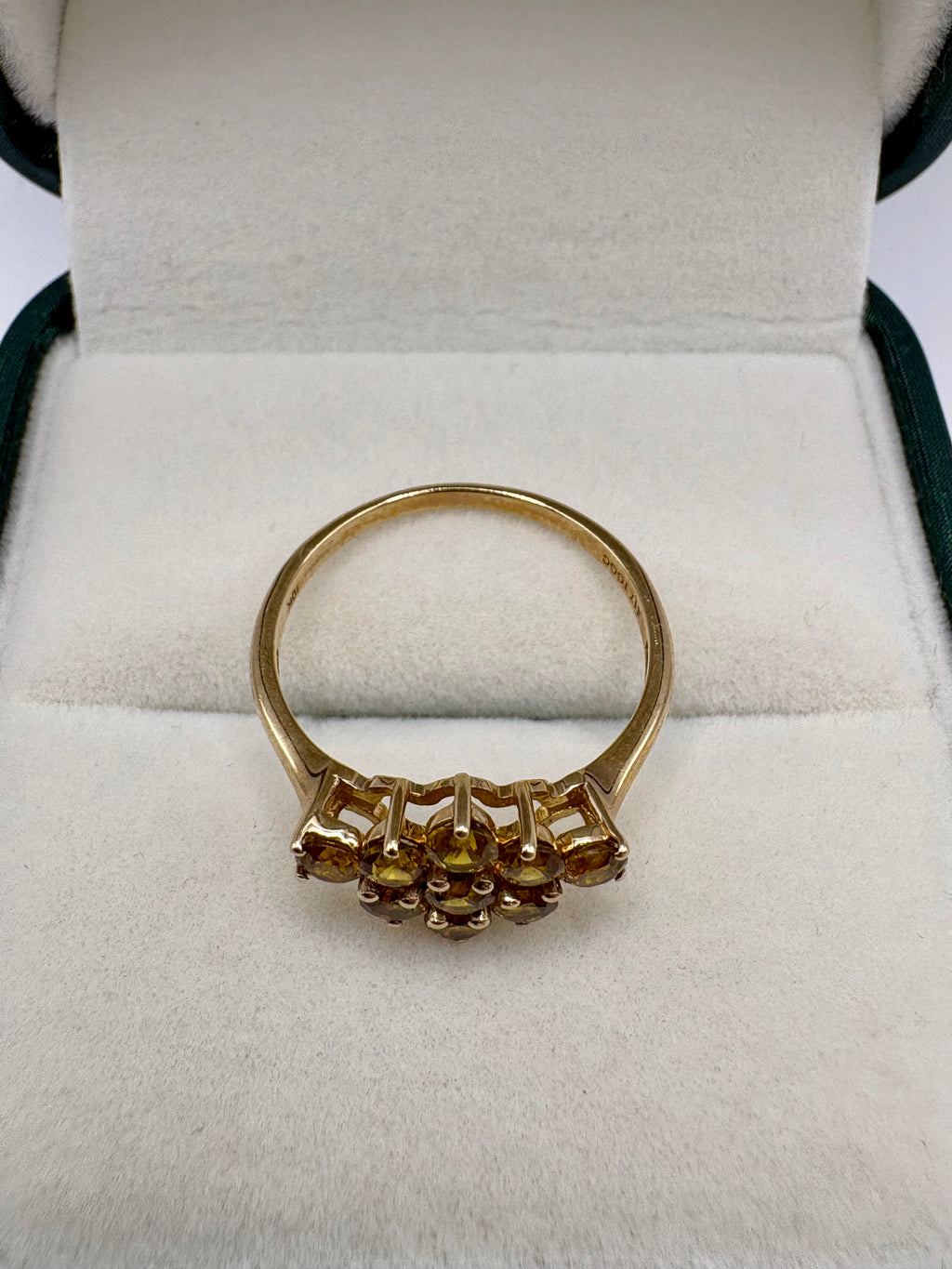 9ct gold yellow quartz ring