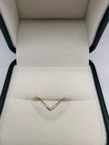 9ct gold wishbone ring