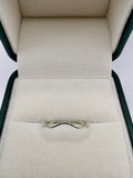 9ct white gold wavy ring