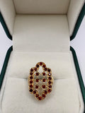 9ct gold garnet ring