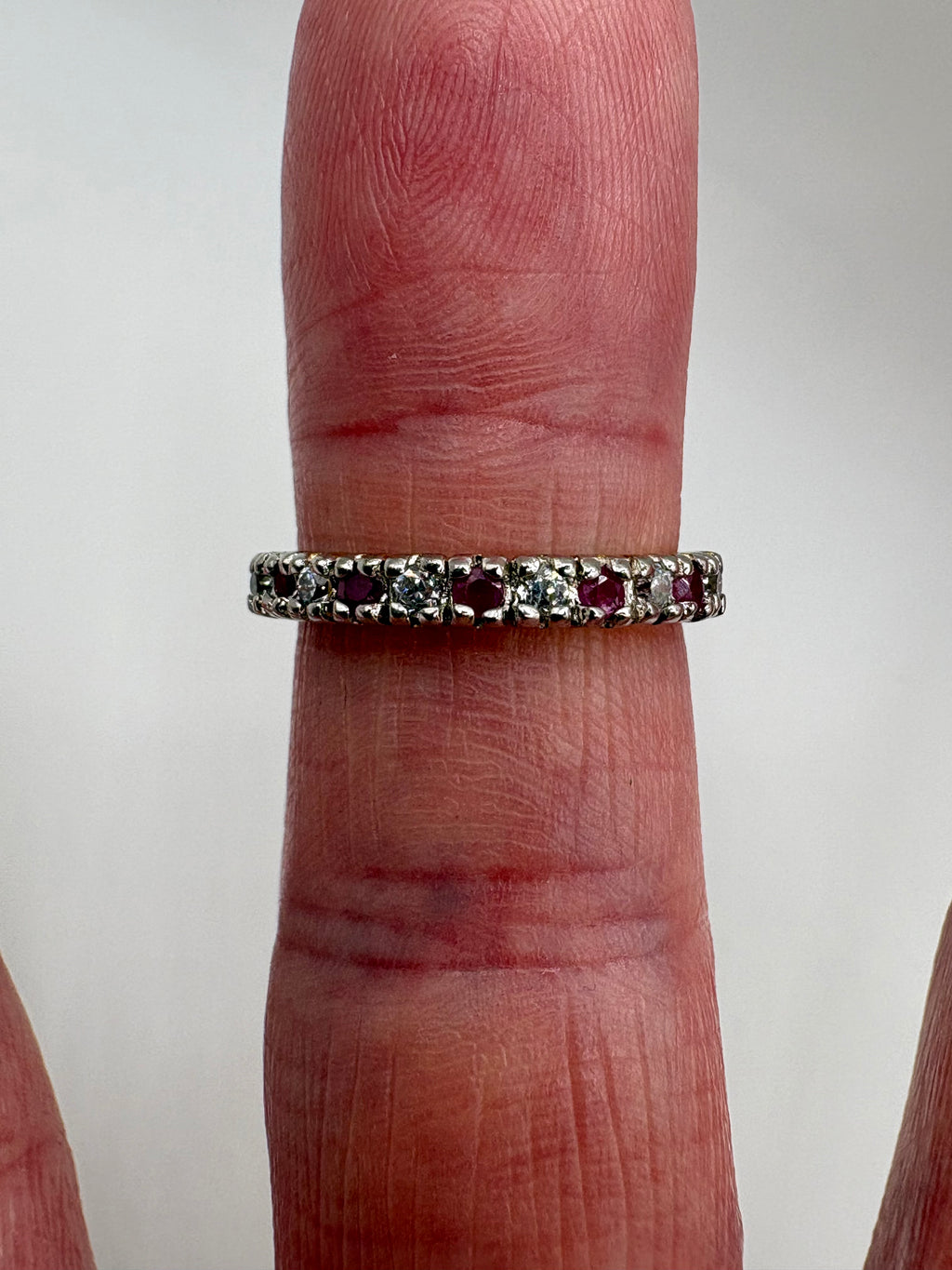 9ct gold ruby and diamond ring