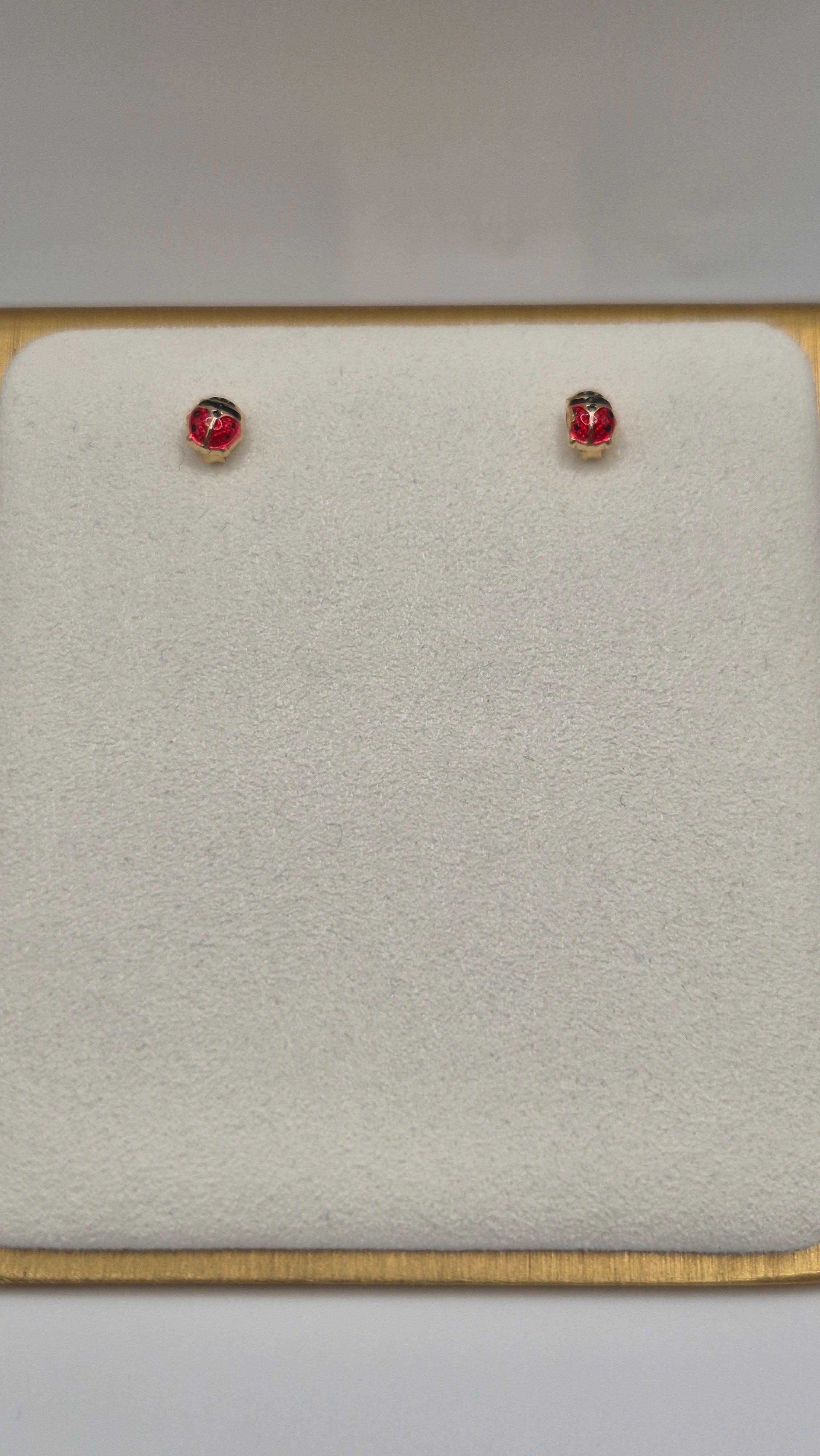 9ct gold ladybird earrings