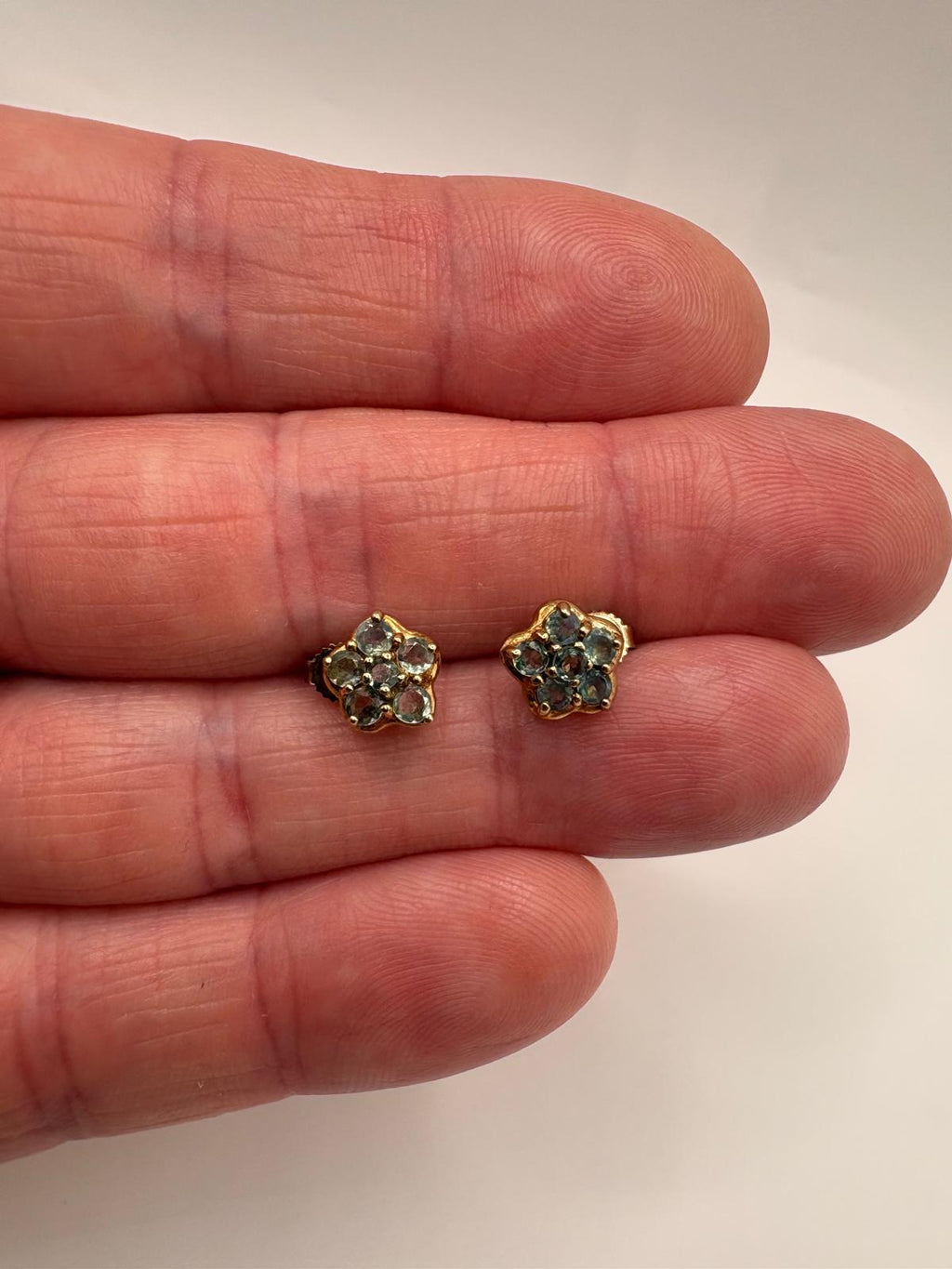 9ct gold alexandrite earrings