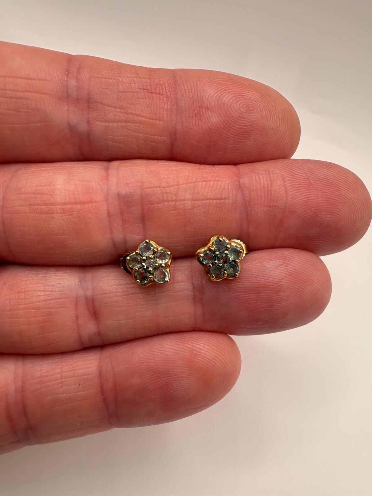 9ct gold alexandrite earrings
