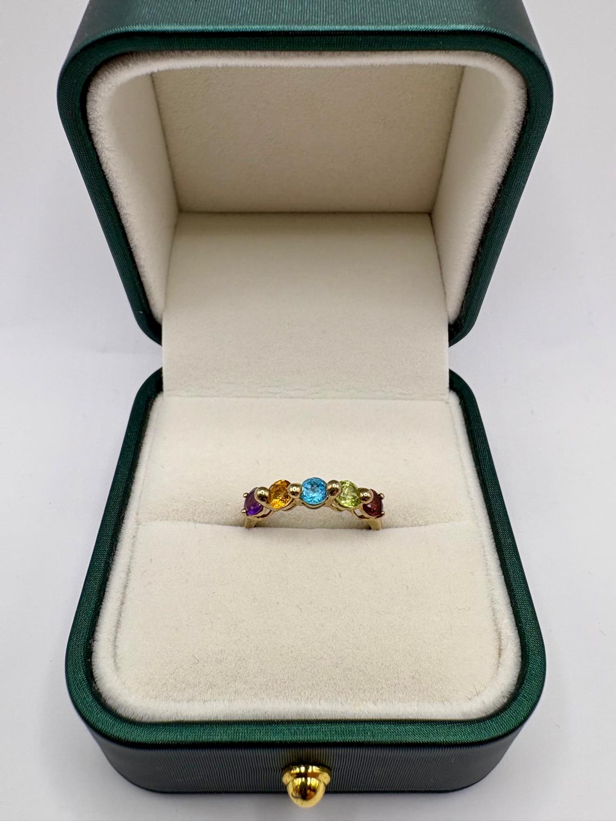 9ct gold multigem ring