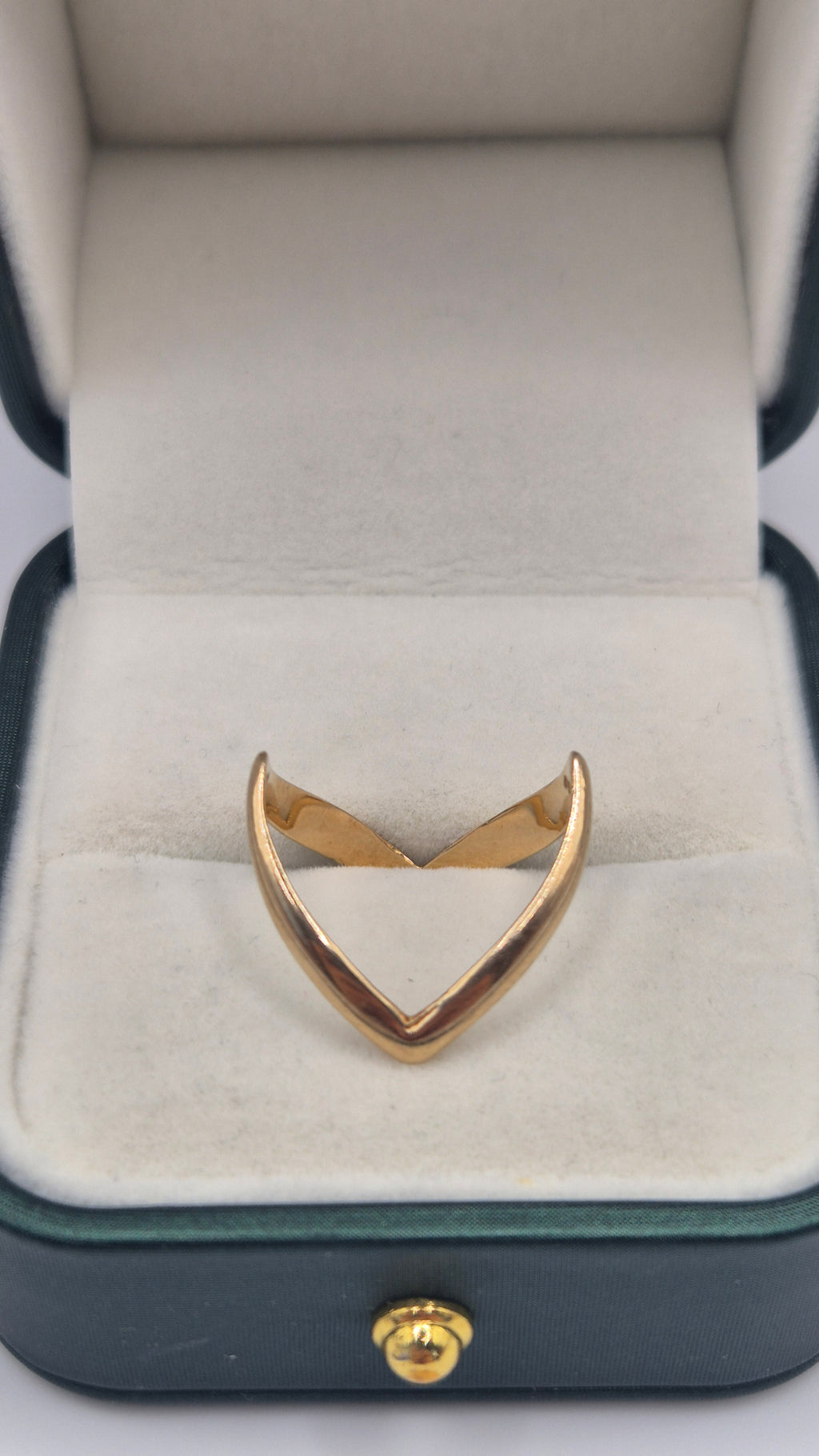 9ct gold double wishbone ring